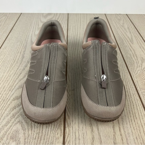 Easy Spirit Be Strong 2 Zipper Front Walking Sneakers Shoes 12M Taupe $70 - Picture 4 of 11